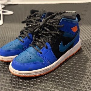 Kids Blue and Black Nike Air Jordan